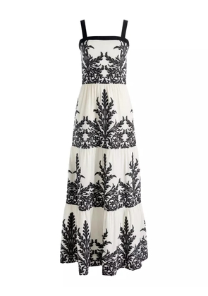 alice + olivia Saige tiered maxi dress - White