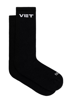 VETEMENTS logo-detail socks - Black