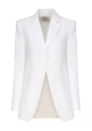 Max Mara concealed-fastening blazer - White