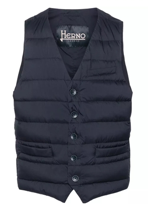 Herno V-neck down gilet - Blue