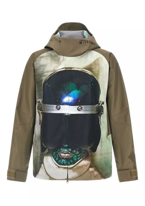 Undercover print hooded jacket - Neutrals