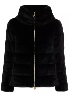 Herno faux-fur zipped jacket - Black