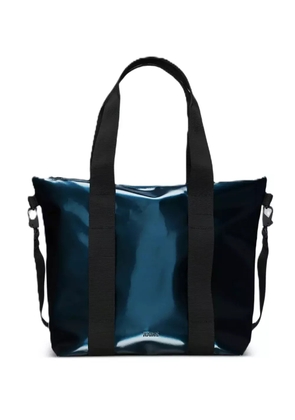 Rains mini logo-debossed tote bag - Blue
