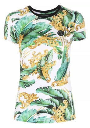 Plein Sport floral logo-print T-shirt - Green