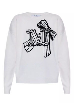 Max Mara monogram-pattern sweater - White