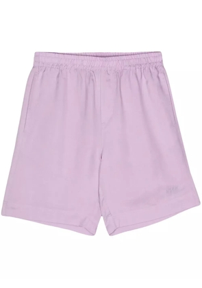 MSGM logo-embroidered shorts - Purple