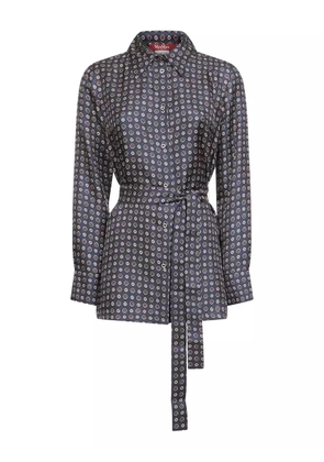 Max Mara floral-print shirt - Blue