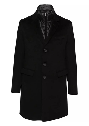 Herno layered single-breasted coat - Black