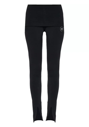 adidas by Stella McCartney logo-print high-waisted leggings - Black
