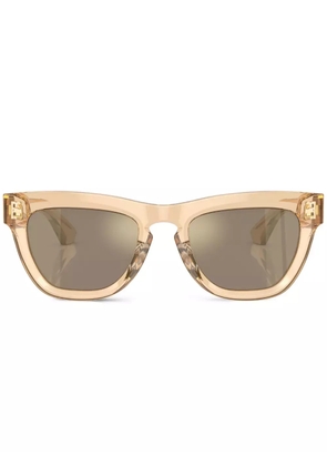 Burberry Eyewear logo-engraved square-frame sunglasses - Brown