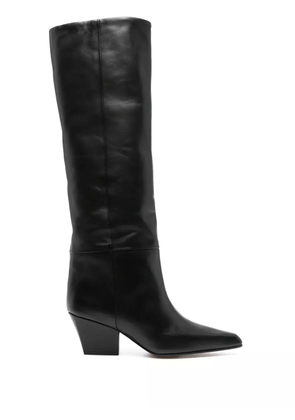 Paris Texas knee-high leather boots - Black