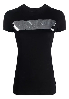Plein Sport metallic logo-print T-shirt - Black