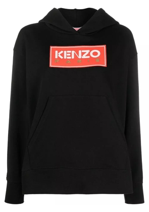 Kenzo logo-print cotton hoodie - Black