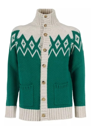 Ballantyne high-neck cardigan - Green
