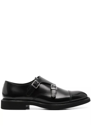 Doucal's leather monk shoes - Black