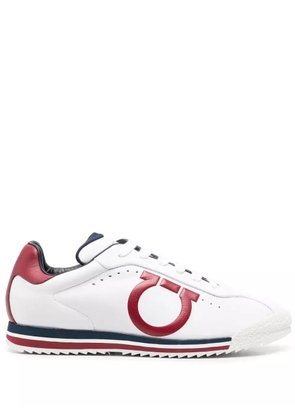 Ferragamo embossed-logo low-top sneakers - White