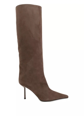 Le Silla pointed-toe suede boots - Brown