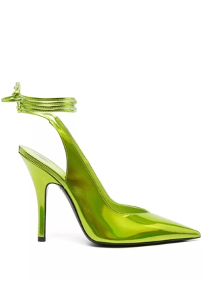 The Attico Venus holographic-effect 105mm pumps - Green