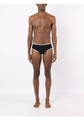 Amir Slama contrasting-trim swimming trunk - Black