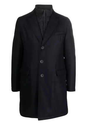 Herno hybrid high-neck single-breasted coat - Blue