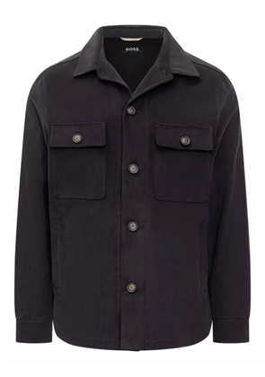 BOSS mercerised buttoned jacket - Black