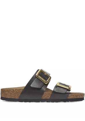 Birkenstock Sydney Luxe double-buckle slides - Black