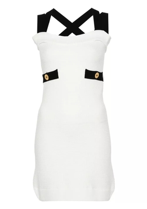 Patou 3D-knit double-strap minidress - White
