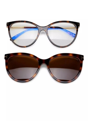 TOM FORD Eyewear tortoiseshell cat-eye glasses - Brown