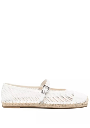 Michael Kors Lynn mesh ballet espadrilles - White