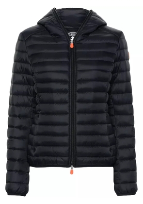 Save The Duck logo-patch padded jacket - Black