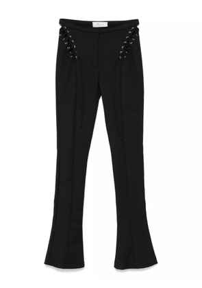 Blumarine lace-up detail trousers - Black