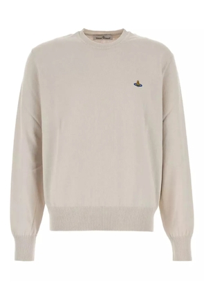 Vivienne Westwood Alex orb-embellished cotton-cashmere sweater - Neutrals