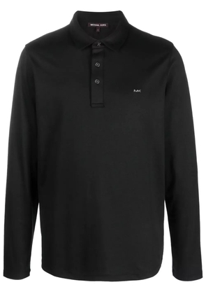 Michael Kors long-sleeve cotton polo shirt - Black