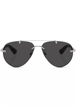 Burberry Eyewear metallic pilot-frame sunglasses - Silver