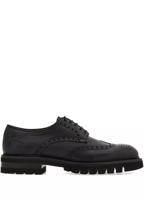 Ferragamo brogue derby shoes - Black