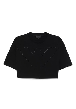 Emporio Armani logo-embellished T-shirt - Black