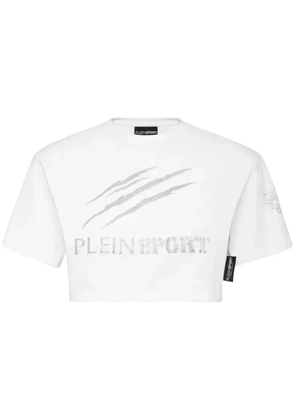 Plein Sport logo-print cotton T-shirt - White