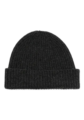 Pringle of Scotland ribbed-knit turn-up brim beanie - Grey