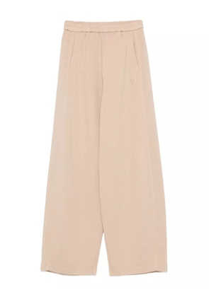 Forte Forte heart-embroidery trousers - Neutrals