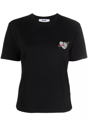 MSGM logo-print cotton T-shirt - Black