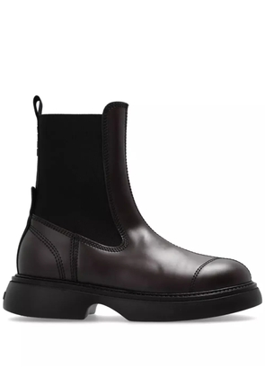 GANNI leather Chelsea boots - Brown