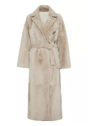 Brunello Cucinelli shearling coat - Neutrals