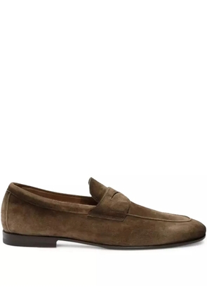Santoni suede loafers - Brown