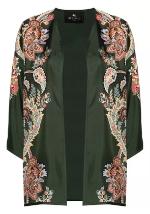 ETRO paisley-print silk jacket - Green