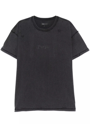 Purple Brand logo-print T-shirt - Grey