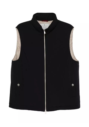 Brunello Cucinelli zip-fastening sleeveless vest - Blue