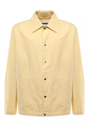 Jil Sander logo-print collared overshirt - Yellow