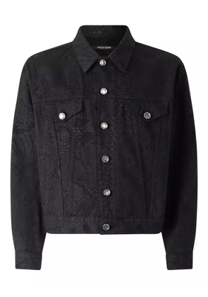 Roberto Cavalli python-print jacket - Black