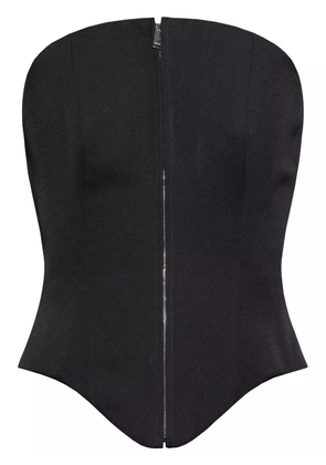 Alexander McQueen zip-up corset top - Black