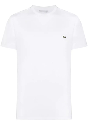 Lacoste logo-embroidered crew-neck T-shirt - White